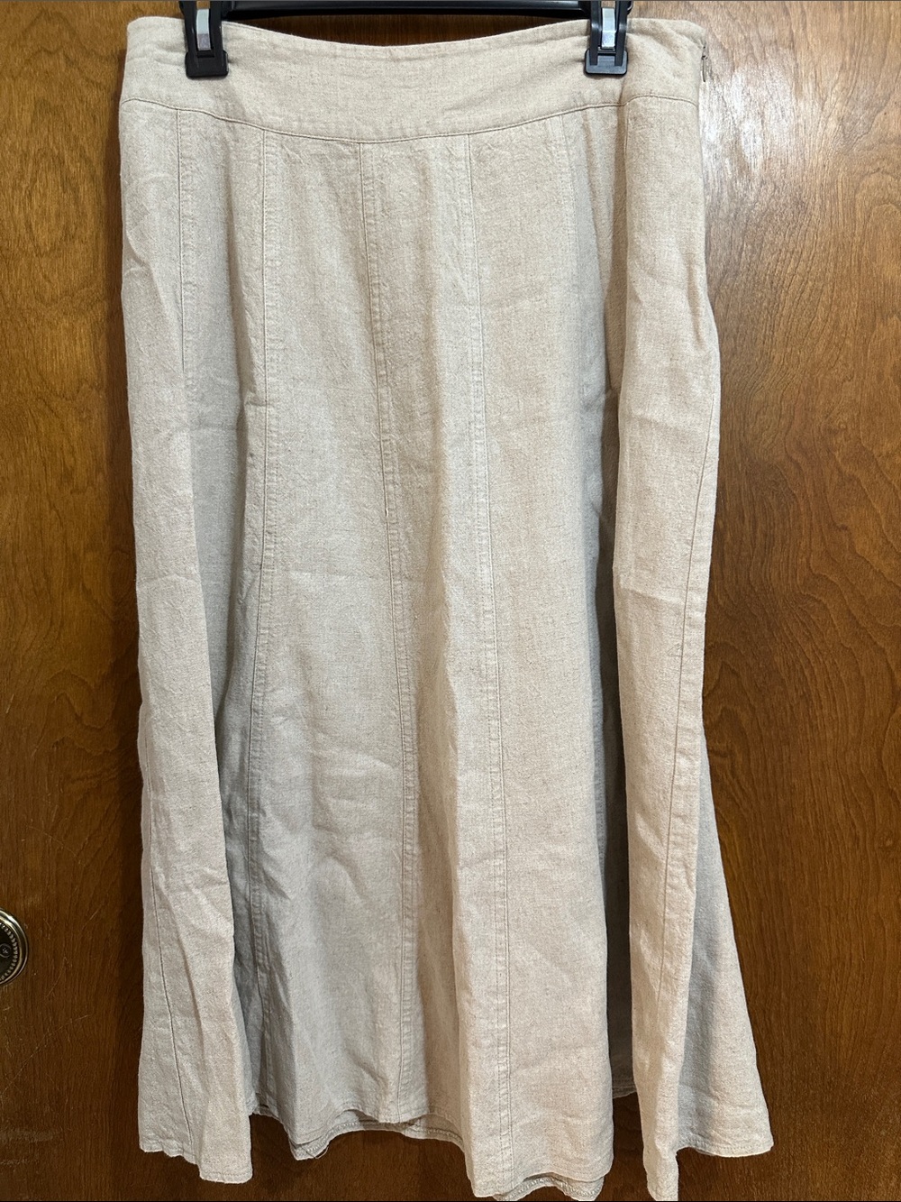 Cato Light Beige A-Line Panel Skirt